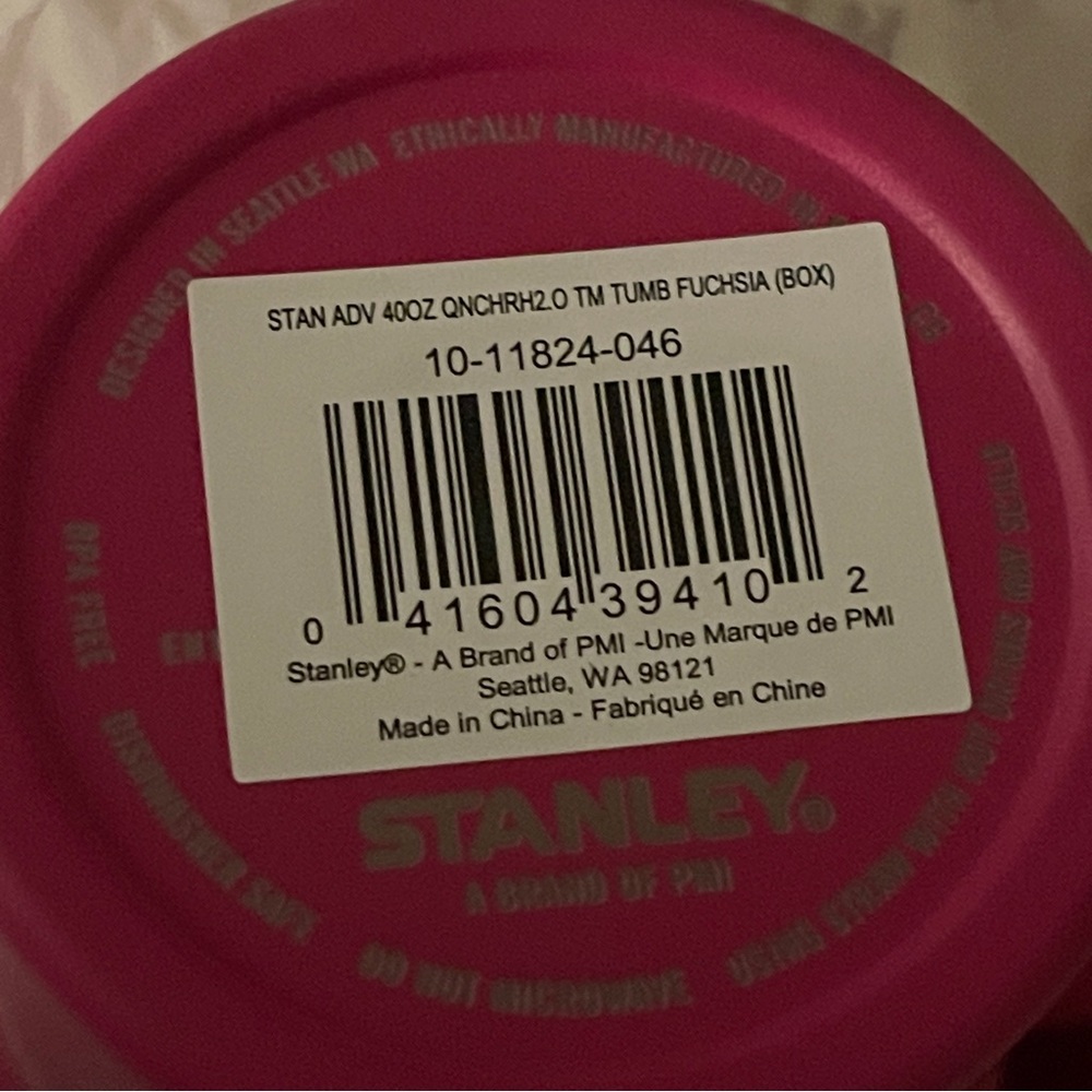 NWT Stanley Quencher H2.0 FlowState Tumbler Fuchsia 40oz - Picture 5 of 10